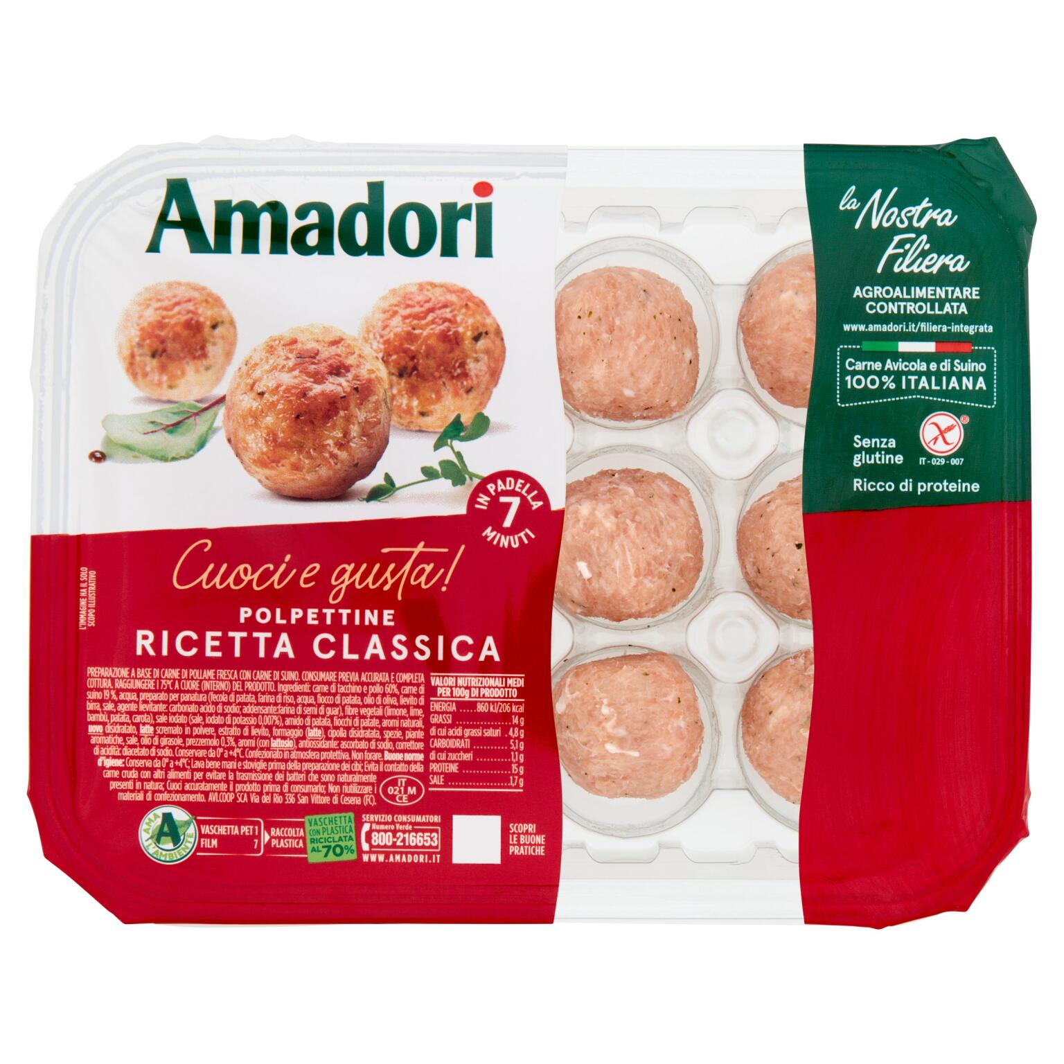 Polpettine di tacch/suino 240g amadori