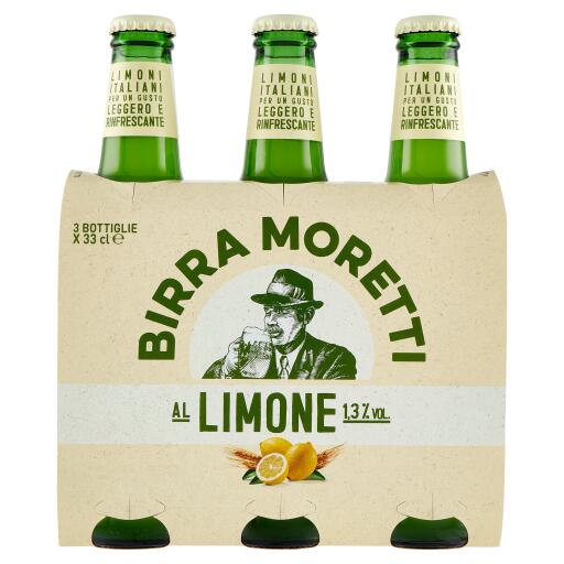 Birra Moretti radler al limone 3x33cl