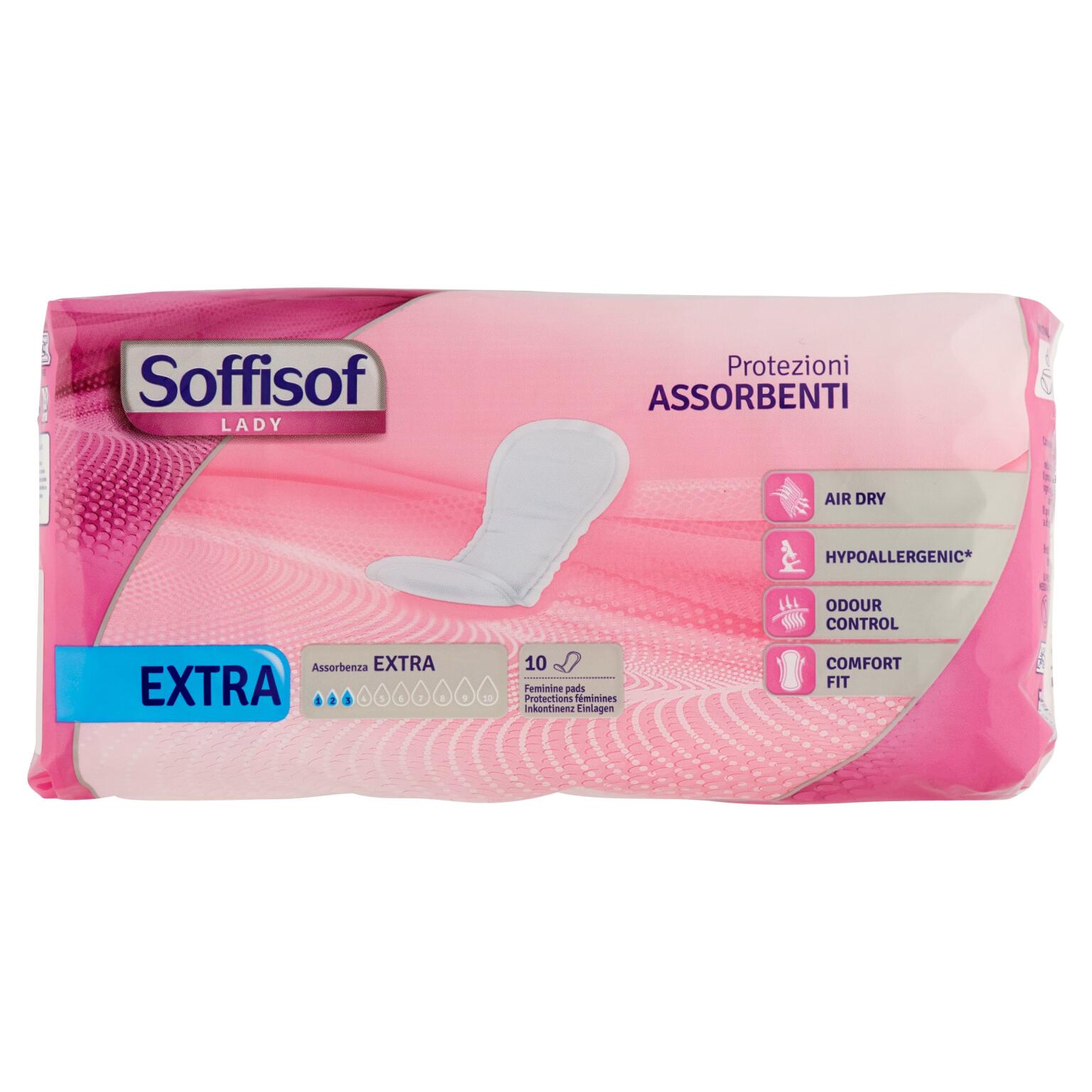 Assorbenti extra 10 pezzi Soffisof Lady