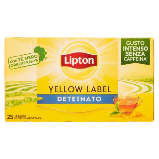 Tè Lipton Yellow Label deteinato 25 filtri