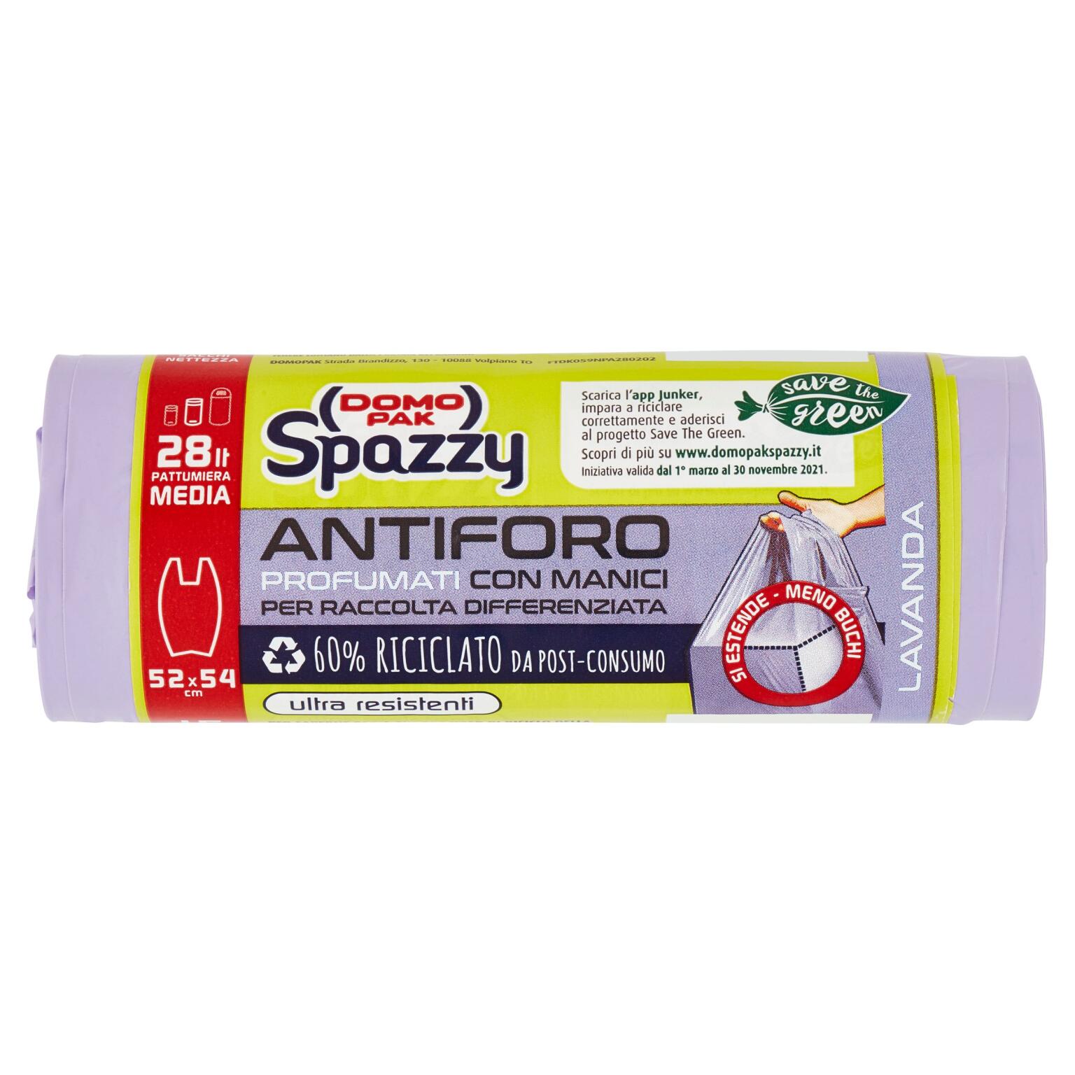 Sacchetto con maniglia profumati 30L Spazzy Domopak