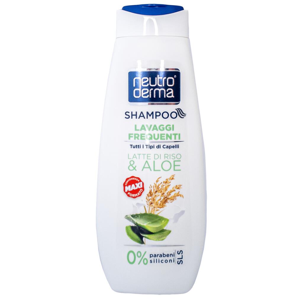 Shampoo lavaggi frequqnti latte di riso e aloe 500ml Neutroderma