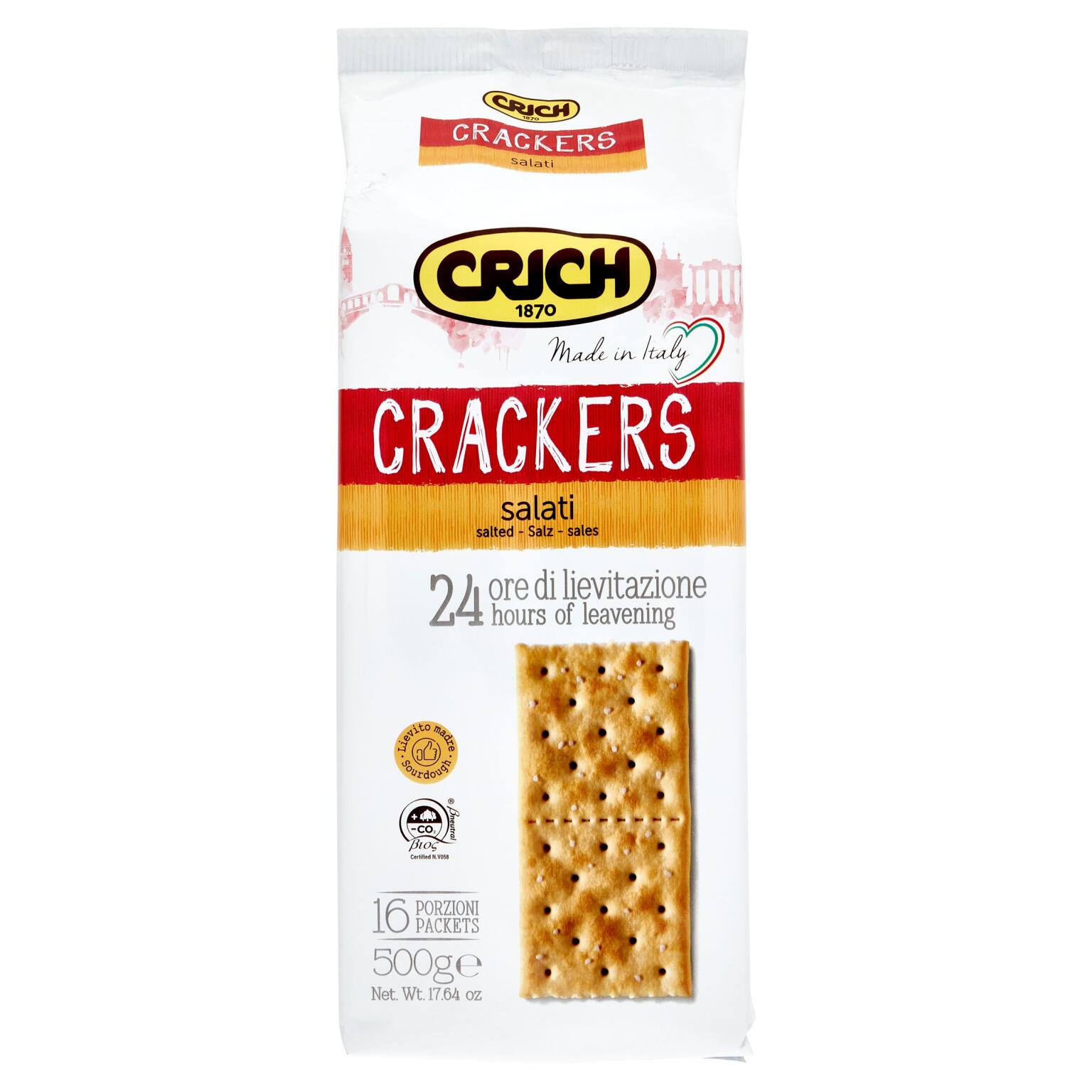 Cracker salati con olio di girasole 500g Crich