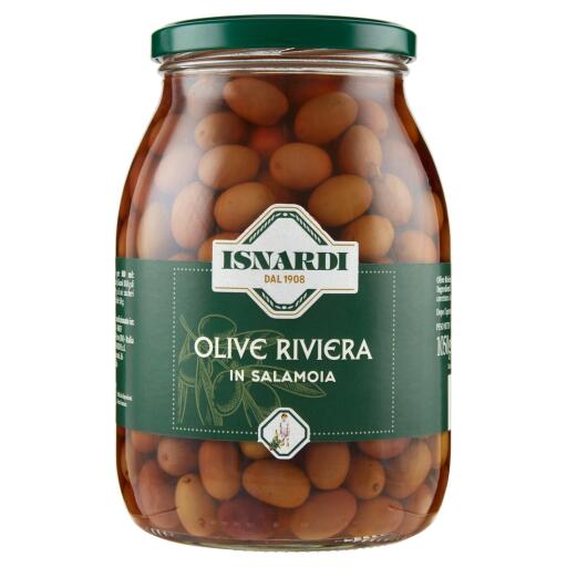 Olive Riviera in salamoia 1050g/650g sgocciolato   Isnardi