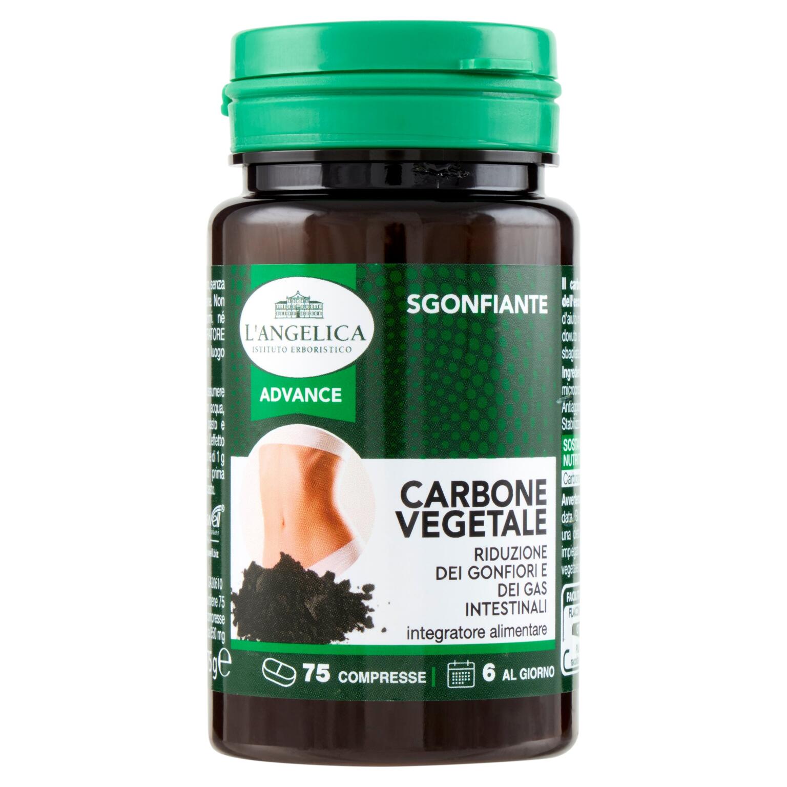 Carbone senza cumino 75 compresse 63,75g La'Angelica
