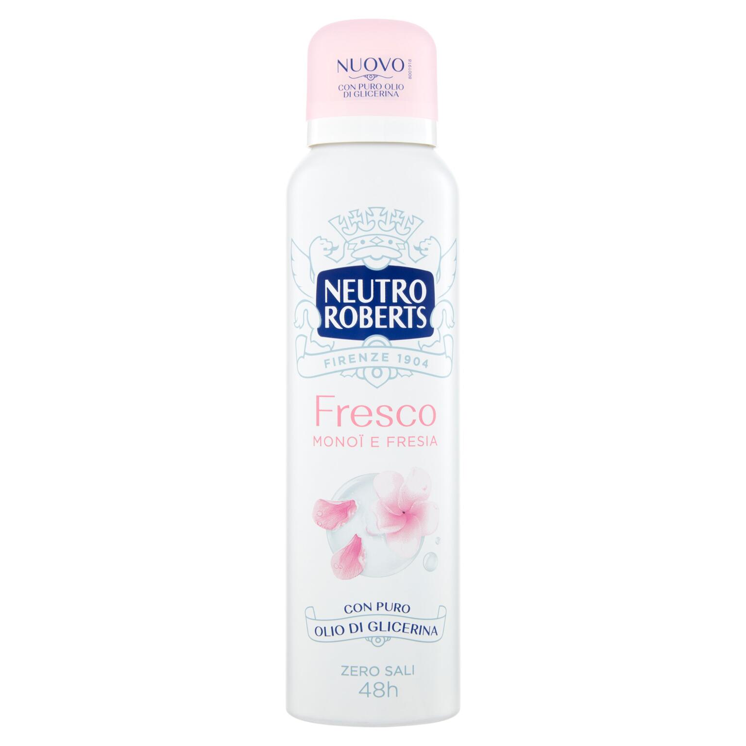 Deo Spray Fresco Rosa Monoi e fresia 150ml Neutro Roberts