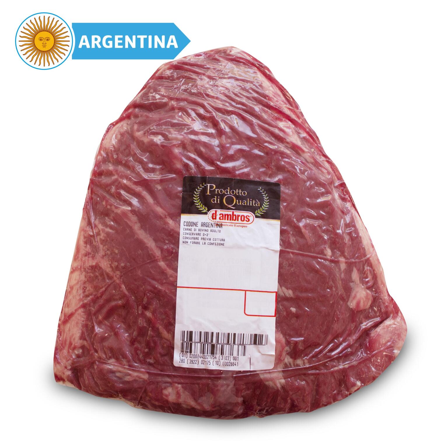 Codone (Picanha) di Bovino Argentina Sottovuoto