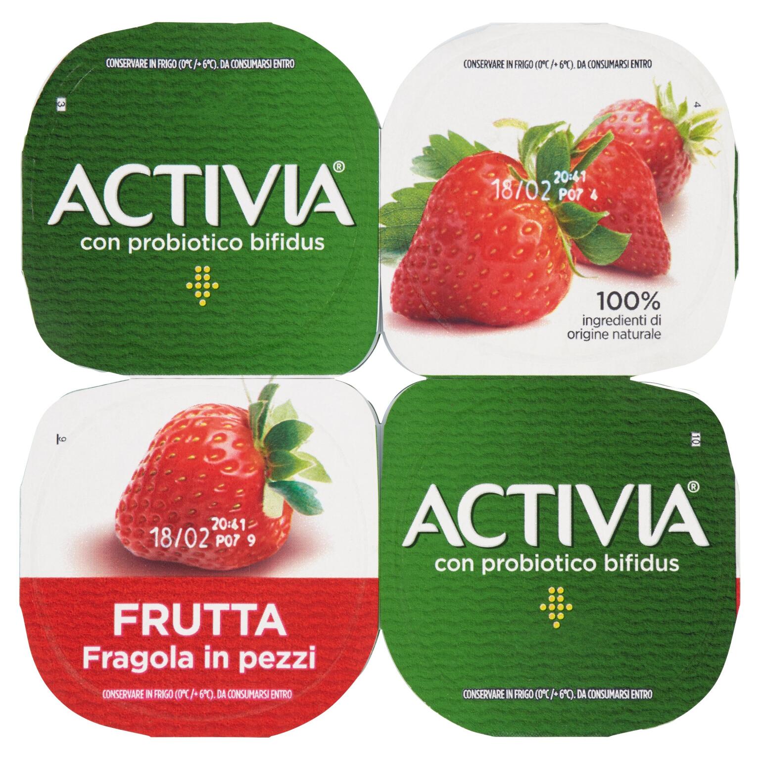 Yogurt Activia gusto Fragola 4x125g