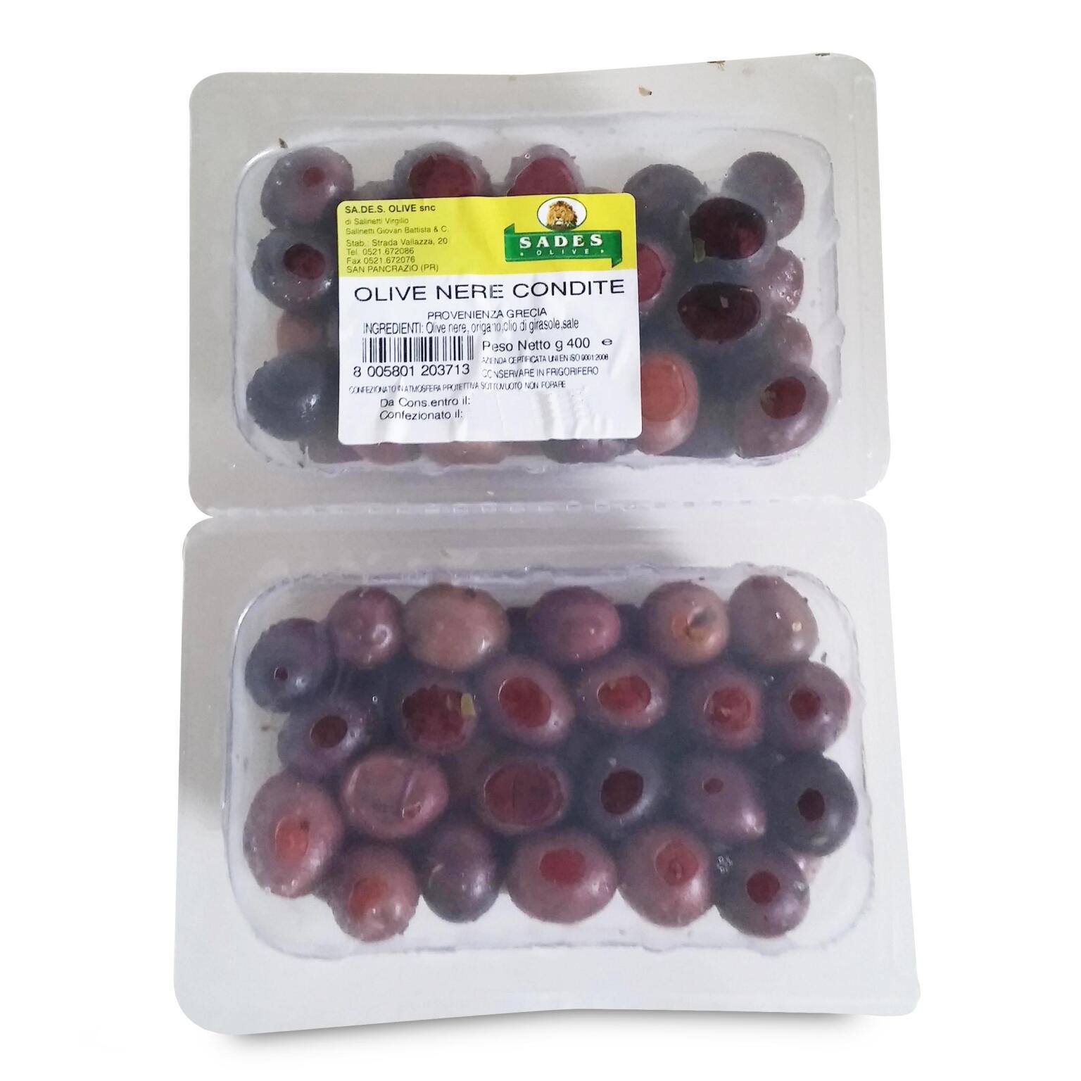 Olive nere condite 400g Sades