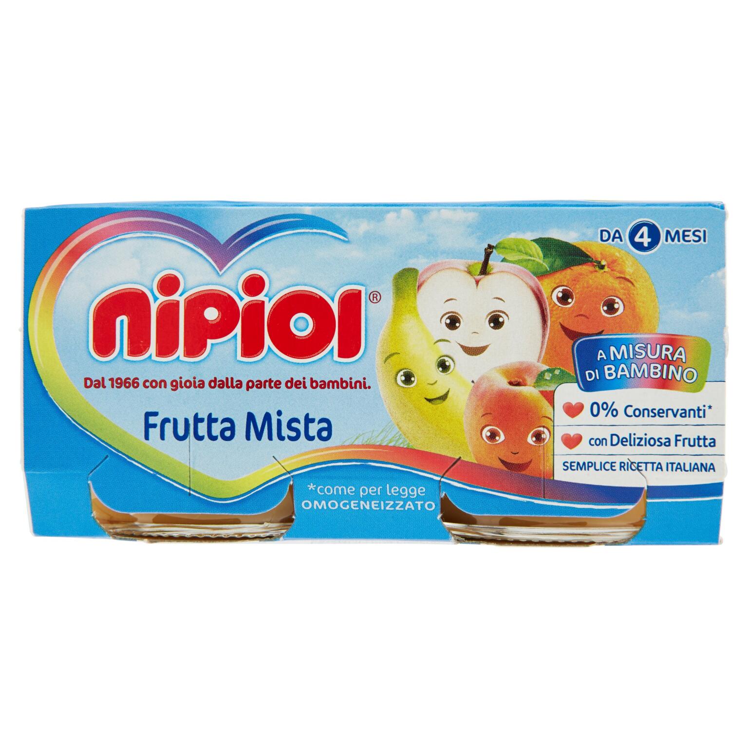Omogeneizzato Nipiol 2x80g frutta mista