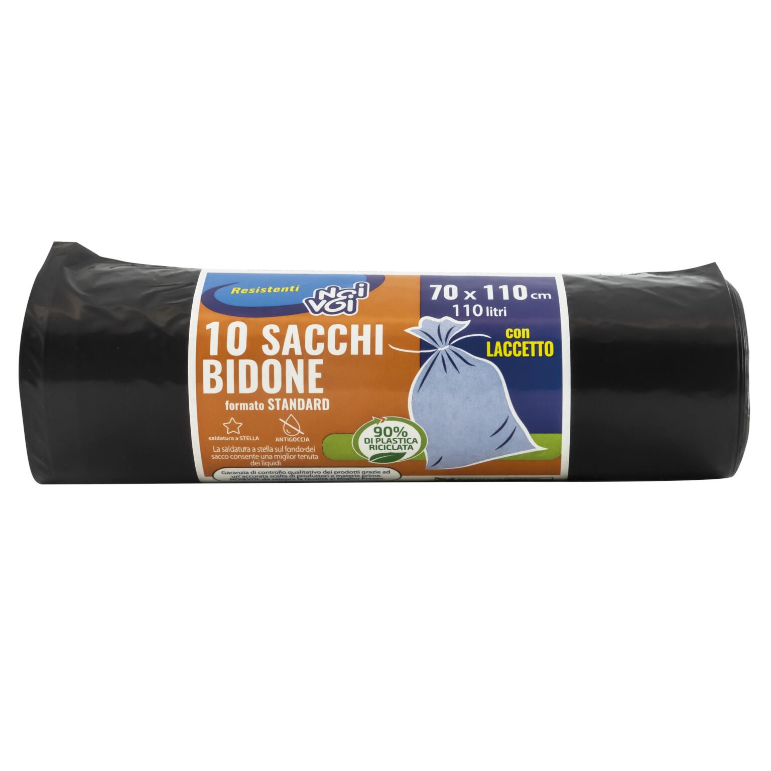 Sacco condominio nero 10 pezzi, 70x110 cm, Noi&Voi