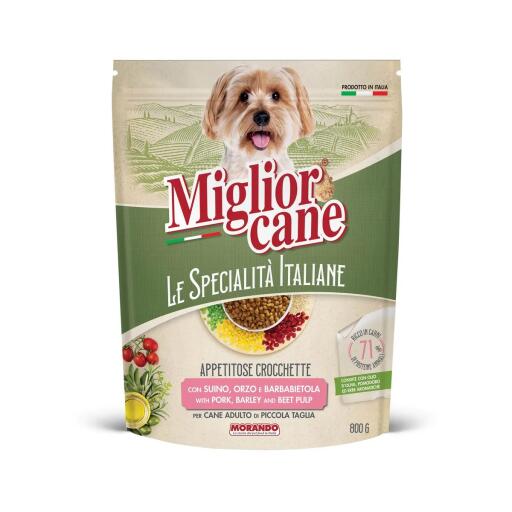 Migliorcane mini croccantini da 800g suino e orzo