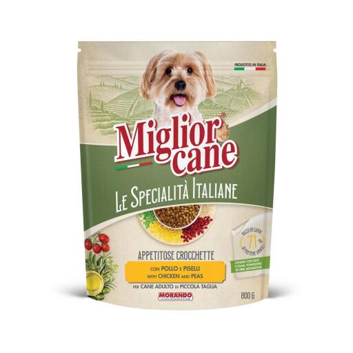 Migliorcane mini croccantini da 800g pollo e piselli