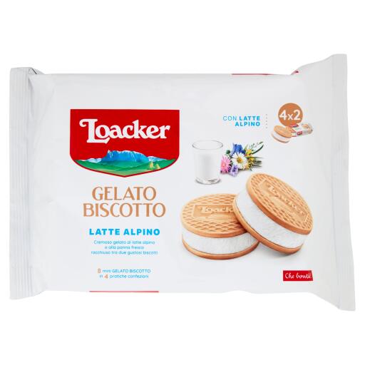 Gelato biscotto Loacker al latte alpino 4x66g