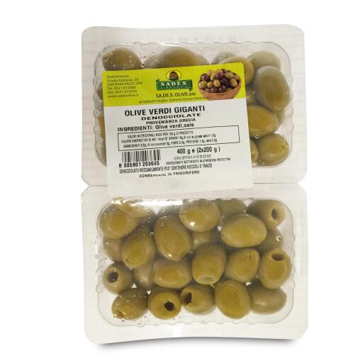 Olive verdi denocciolate giganti 400g