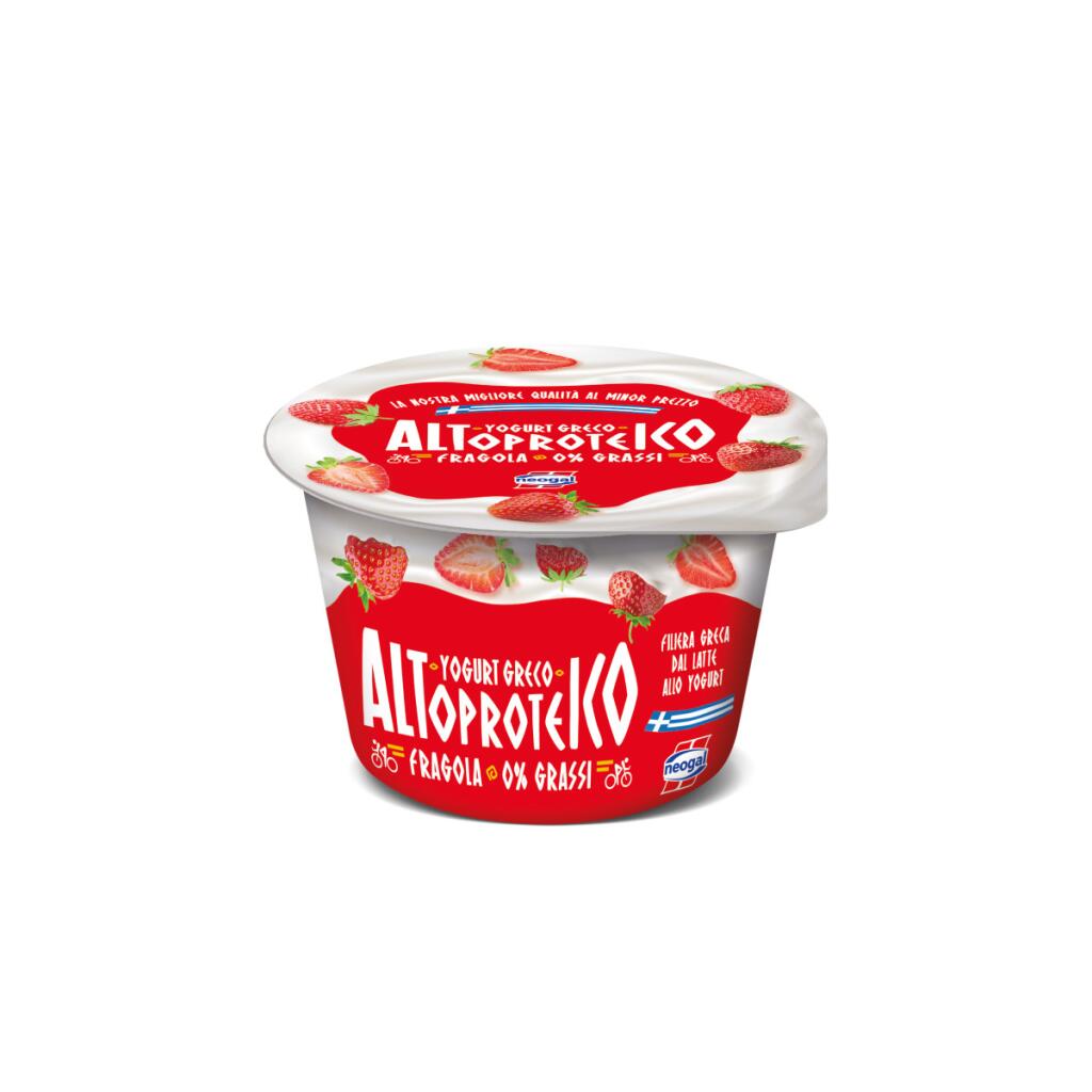 Yogurt Greco Altoproteico 0% grassi Fragola Neogal