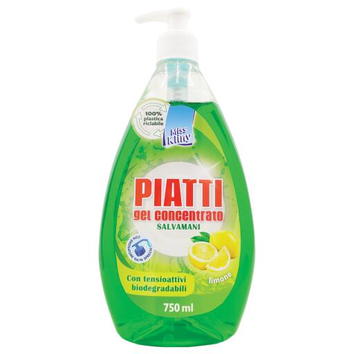 Detersivo per piatti concentrato al limone da 750ml Miss Kliny