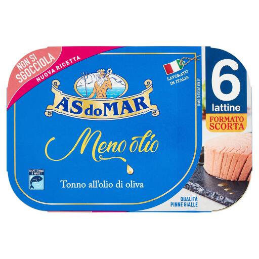 Tonno all'Olio di Oliva Meno Olio 60GX6 As Do Mar