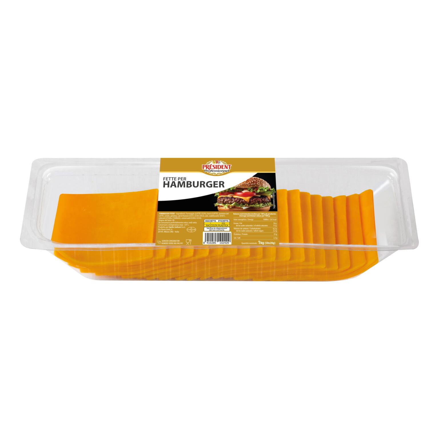 Fette per hamburger 1kg President