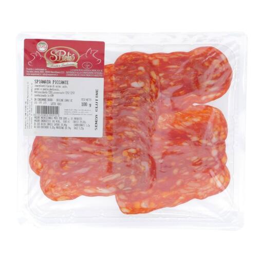 Spianata piccante vaschetta 100g San Pietro