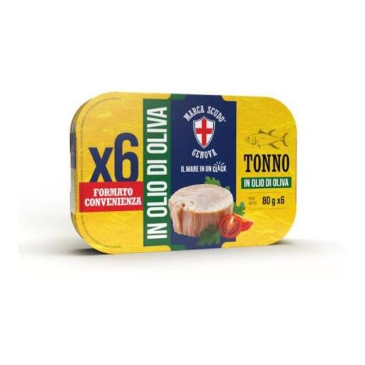 Tonno Scudo in olio di oliva 6x80g