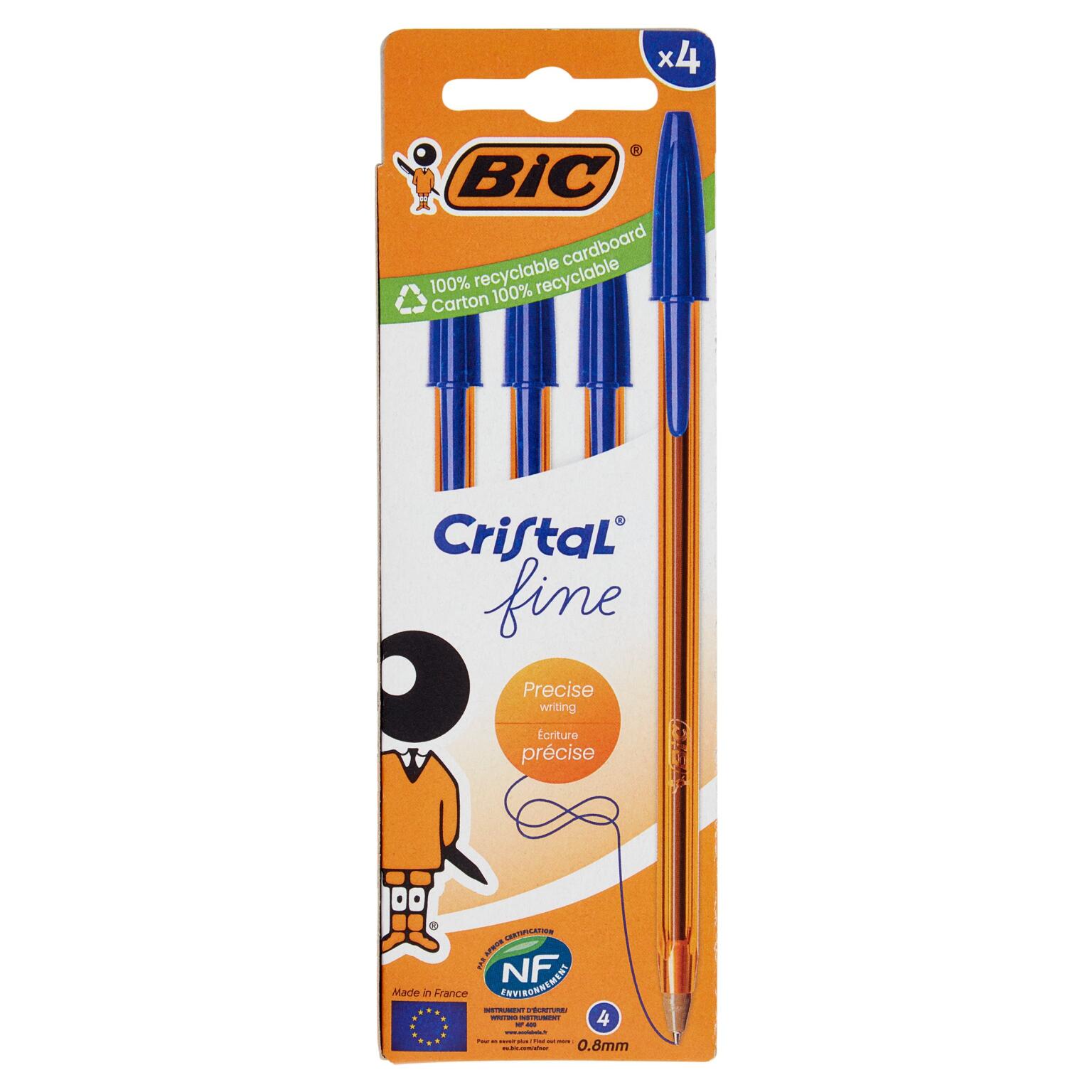 Penne cristal fine blue BIC 4pz
