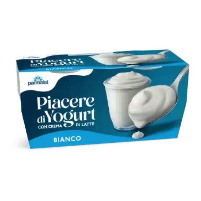 Yogurt bianco piacere di yogurt con crema di latte 2x115g Parmalat
