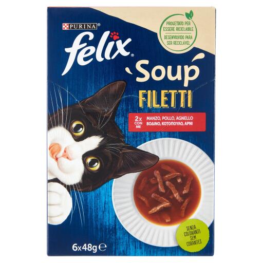Felix soup selezioni deliziose 6x48g Purina