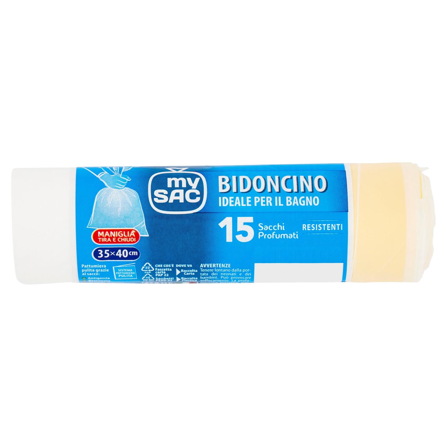 15 Sacchi bianchi con maniglia 35x40 ideale per il bagno My sac