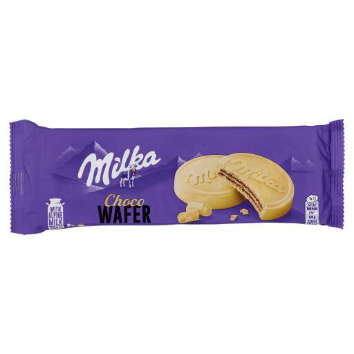 Milka choco wafer white 180g