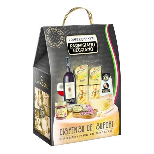 Cesto Natalizio Shopper Dispensa dei sapori 7 pezzi Le Cadeau