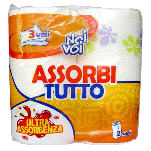 Assorbitutto 3 veli 2 rotoli 75 strappi Noi&Voi