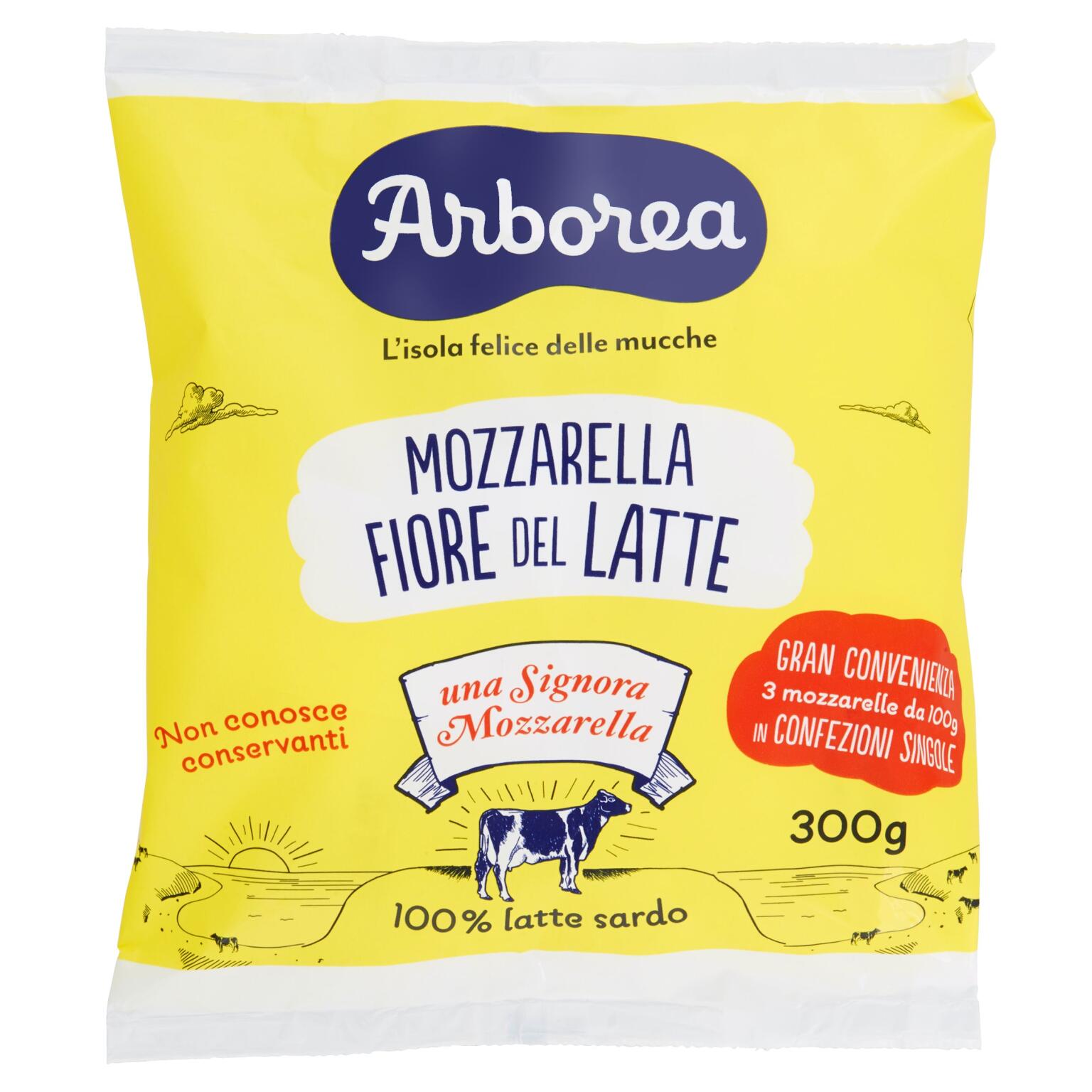 Mozzarella 100% latte sardo 3x100g Arborea