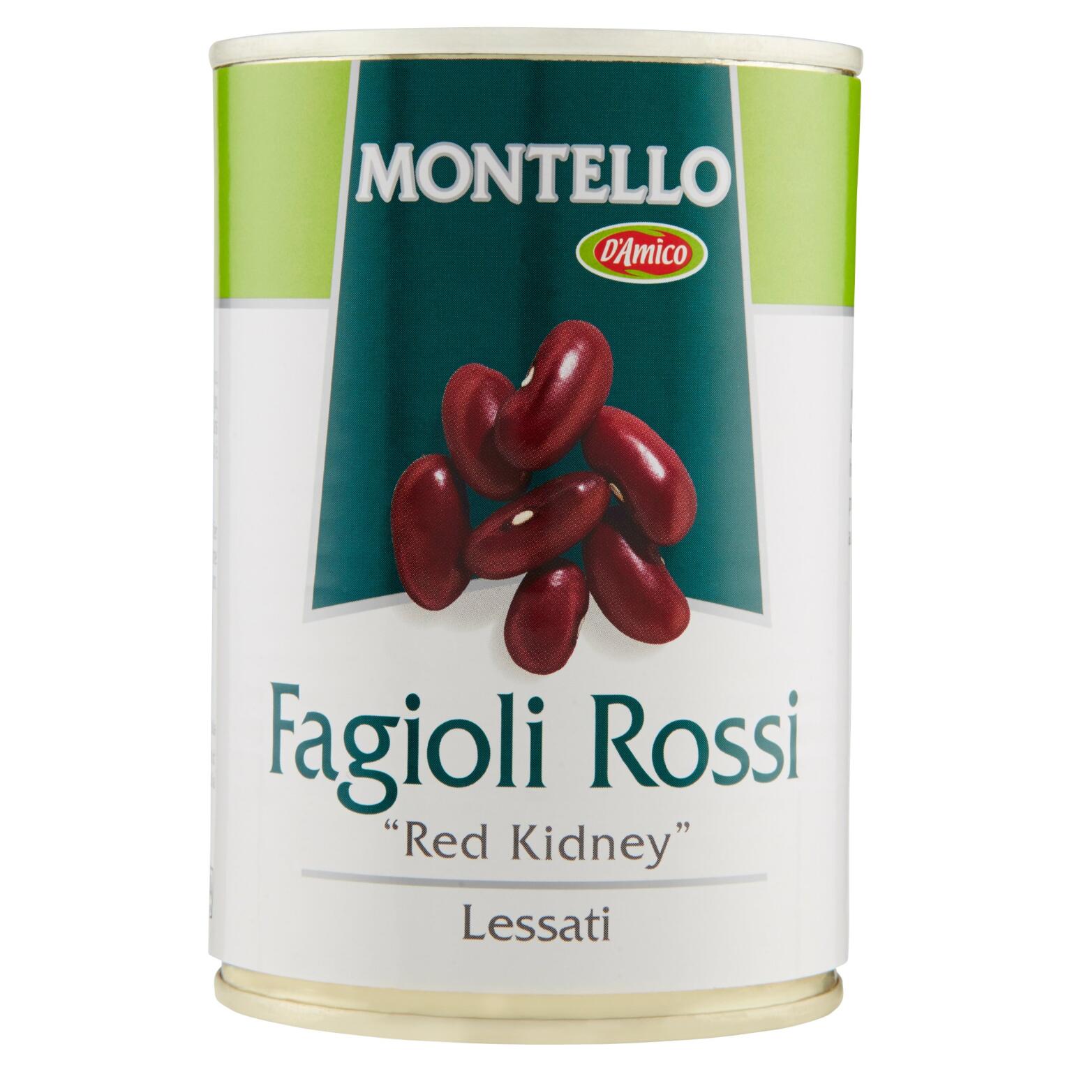 Fagioli Rossi Kidney lessati al naturale 400g Montello D'Amico