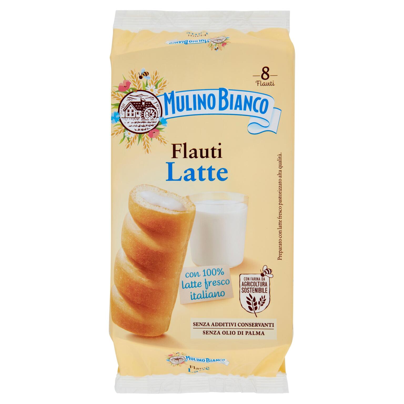 Flauti latte 8 pezzi 280g Mulino Bianco Barilla