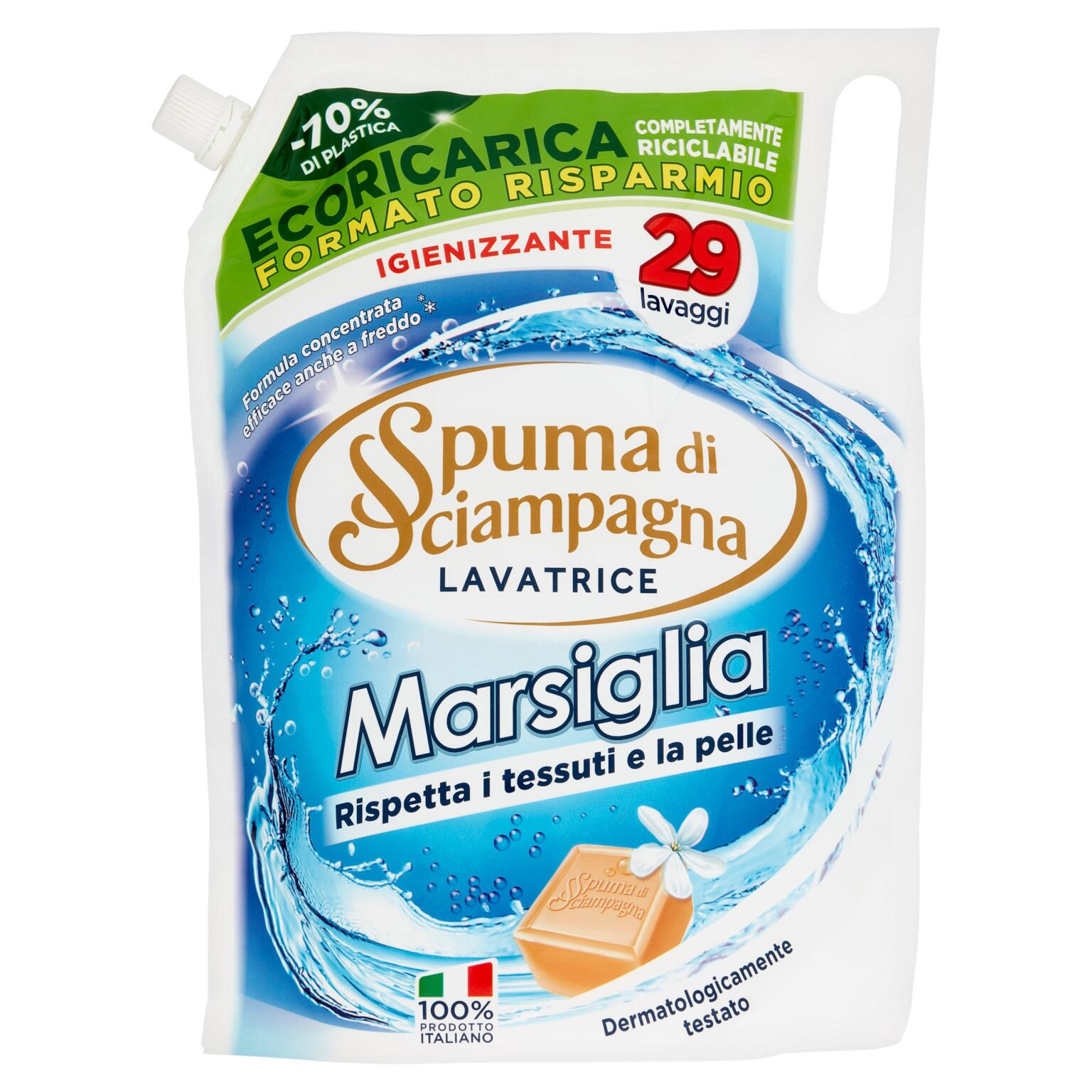 Ecoricarica Lavatrice 29 Lavaggi Marsiglia Spuma di Sciampagna