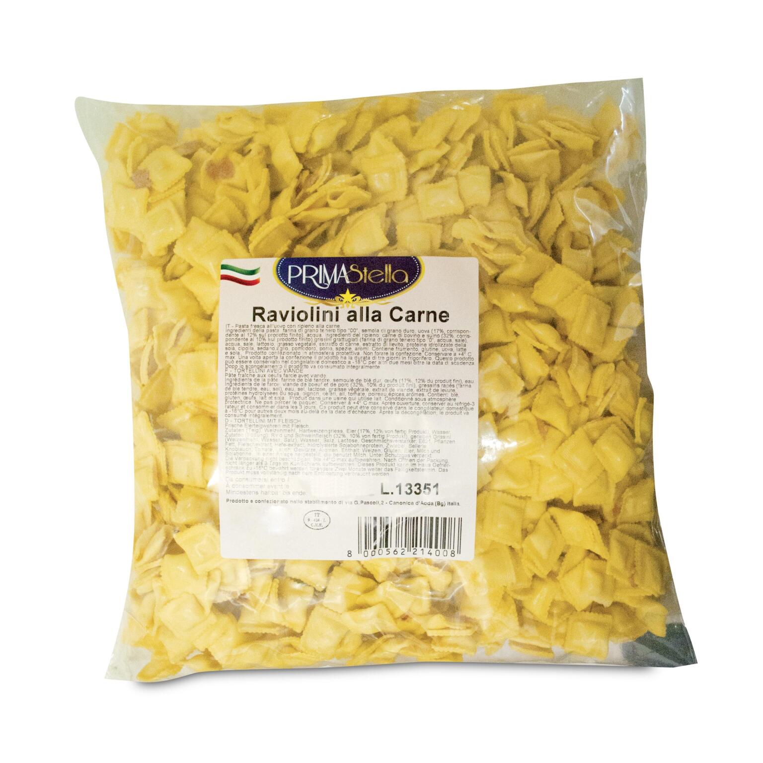 Ravioli con carne freschi 1Kg Prima Stella