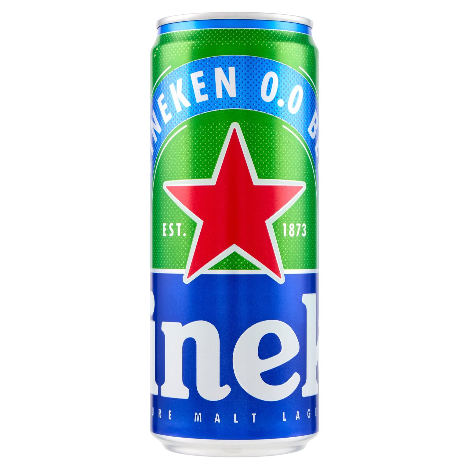 Birra Heineken analcolica 0.0 analcolica cl33 lattina