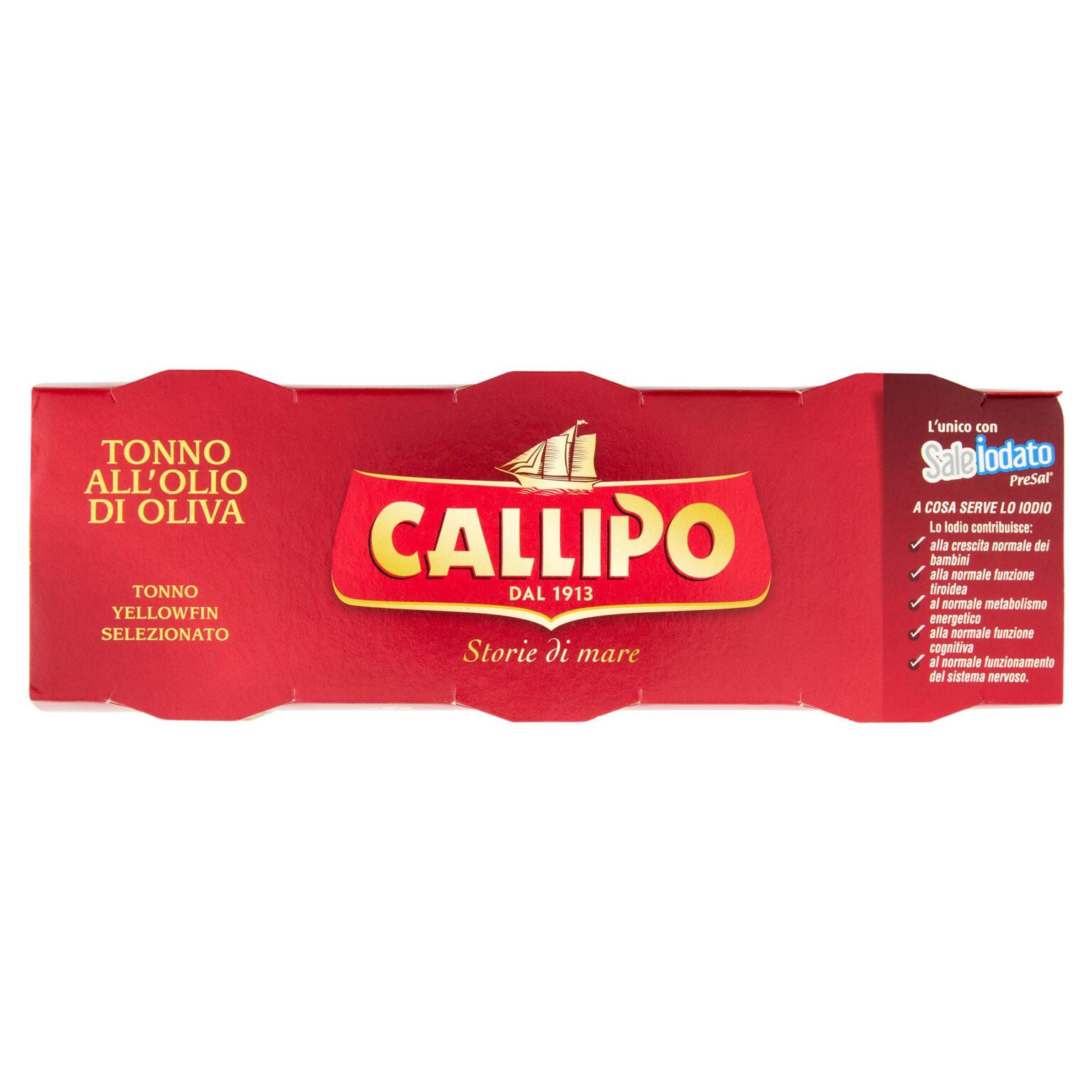 Tonno o/oliva 3x70g.Callipo