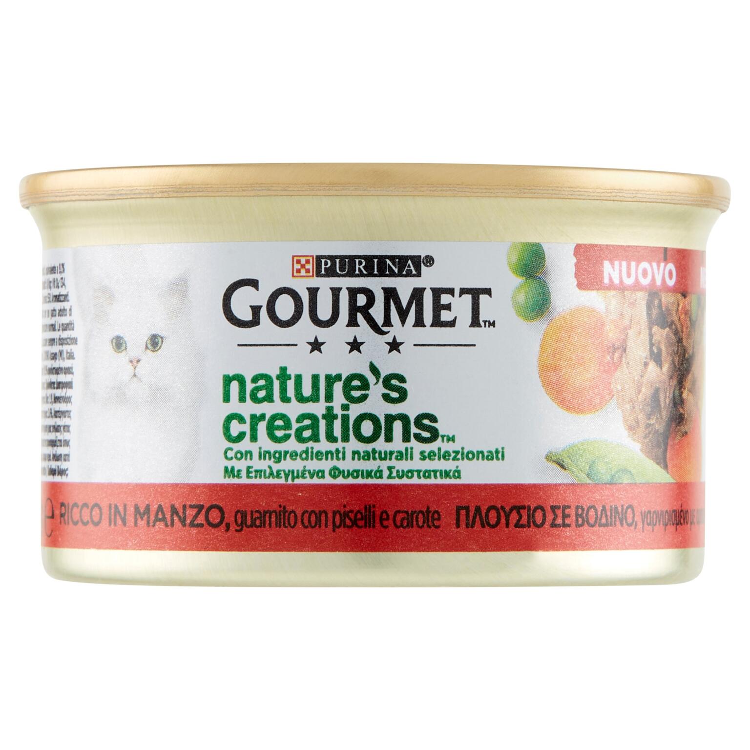 Gourmet Nature's manzo,piselli e carote 85g Purina
