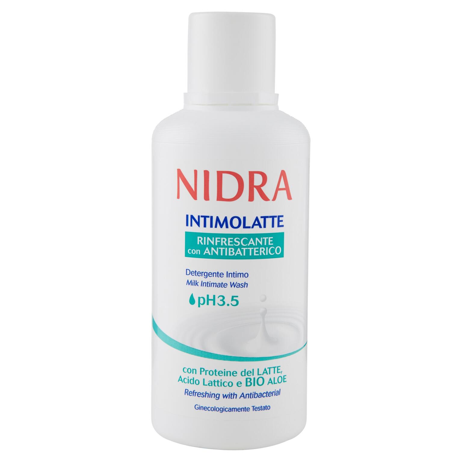 Detergente intimo rinfrescante con antibatterico 500ml Nidra