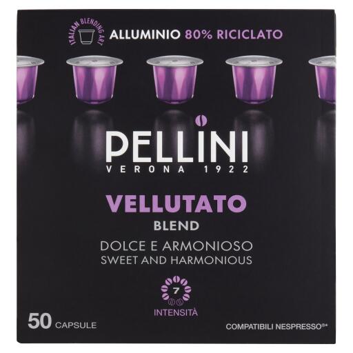 50 capsule compatibili Nespresso Vellutato 275g Pellini