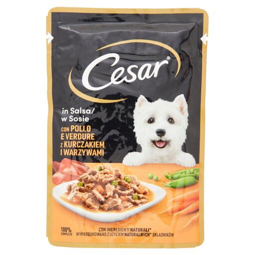 Le Delizie del Giorno con tenero pollo e verdure miste in salsa 100g Cesar