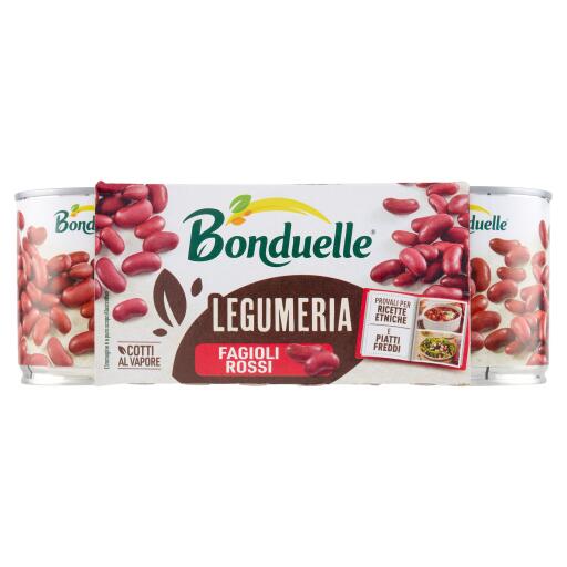 Fagioli Rossi al vapore 3x160g Bonduelle