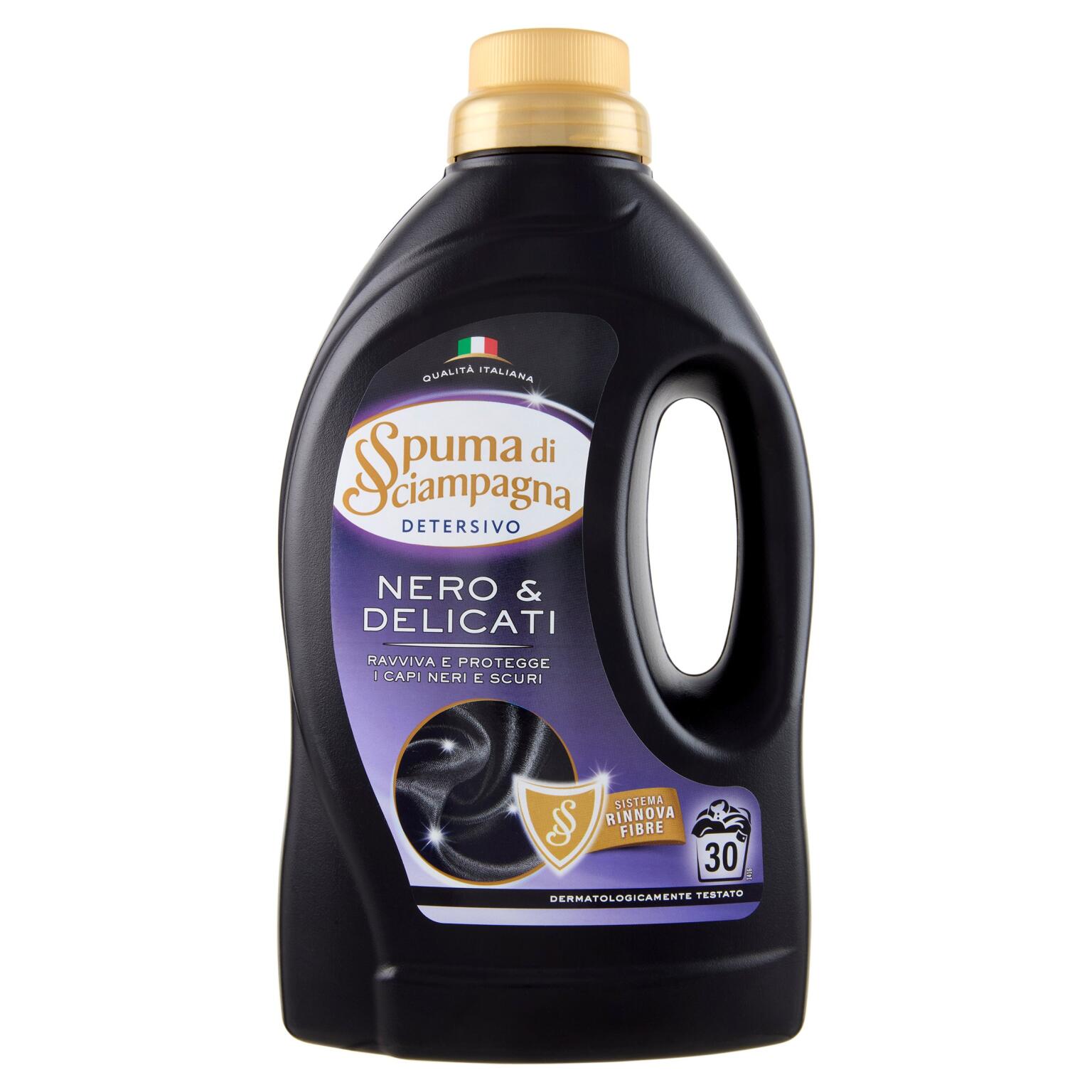 Detersivo liquido lavatrice  Nero&Delicati 30 lavaggi 1,350ml Spuma di Sciampagna