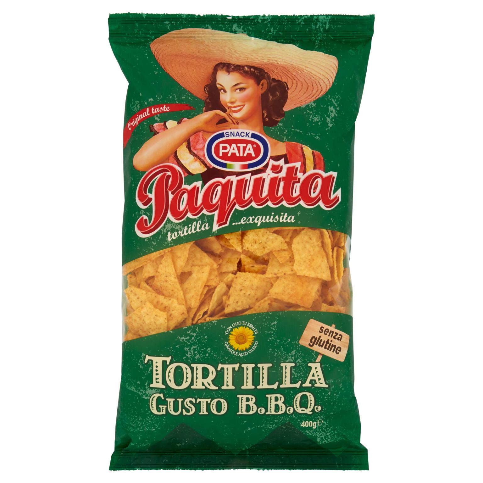 Tortilla gusto B.B.Q. Paquita 400g Pata