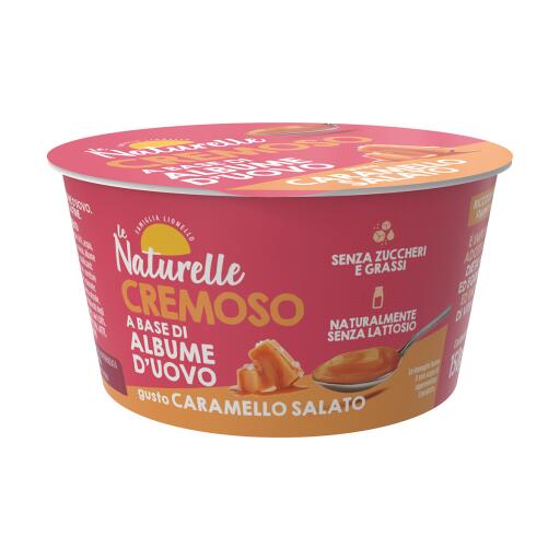 Dessert cremoso a base di albume d'uovo gusto Caramello salato da 150g Le Naturelle