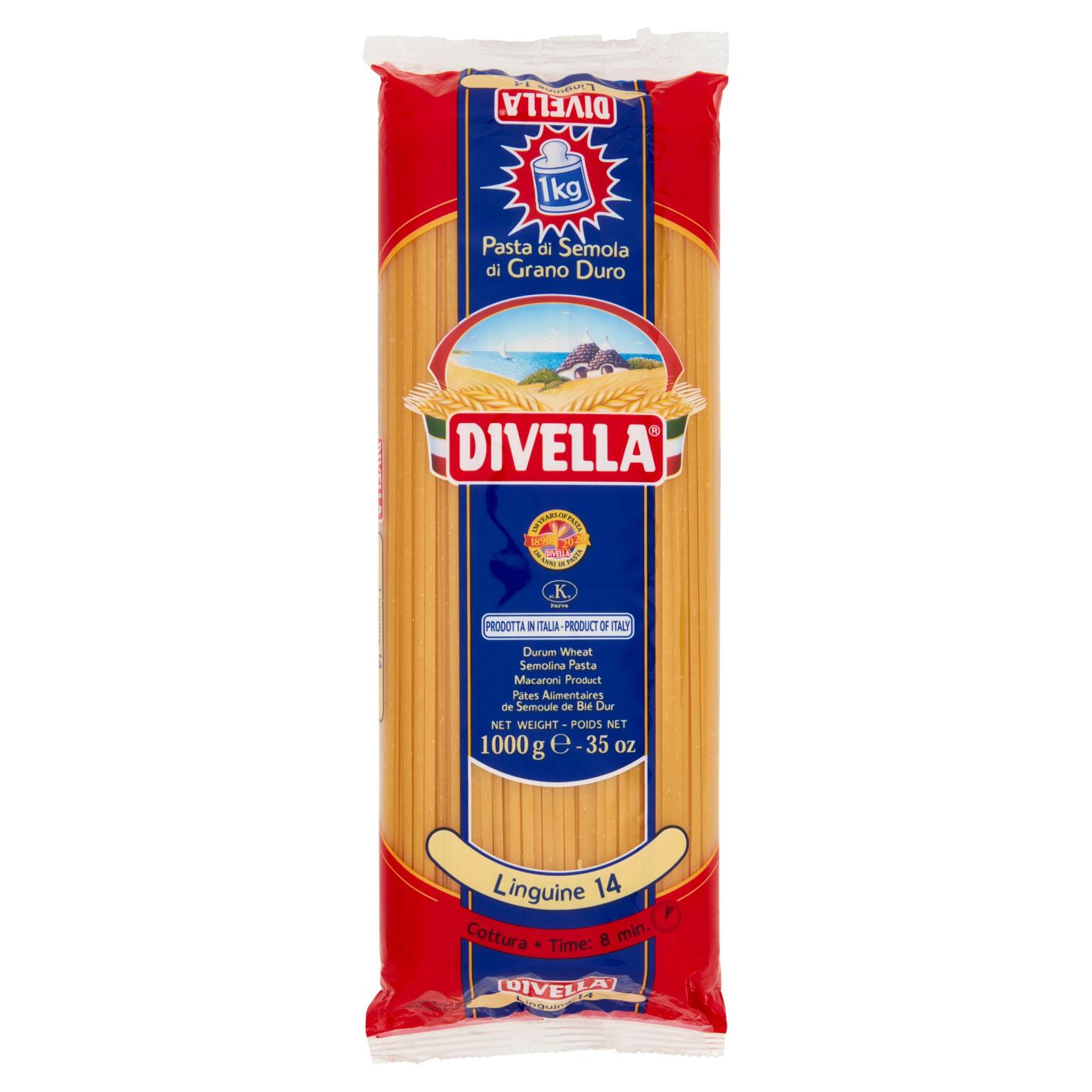 Linguine n°14 pasta di semola di grano duro 1Kg Divella