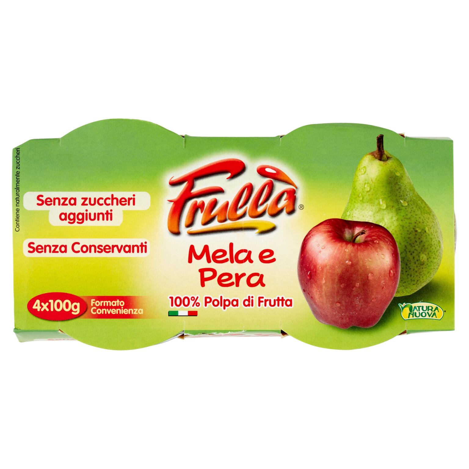 Frullà polpa mela e pera 4x100g Natura Nuova