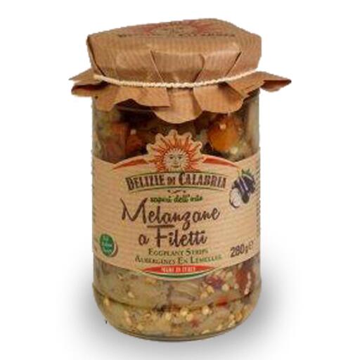 Melanzane a filetti in olio di semi di girasole 280g Delizie di Calabria